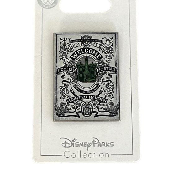 Disney Parks Haunted Mansion Welcome Foolish Mortals Pin - Picture 4 of 5